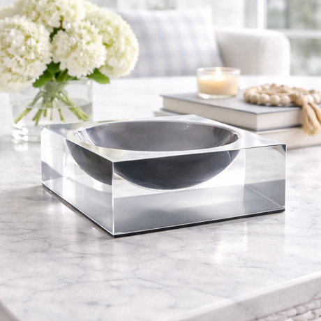 Decorative Modern Acrylic Bowl, Slate - alternate view