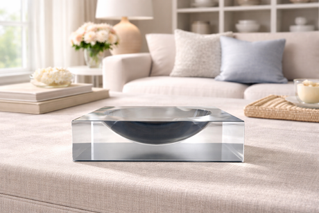Decorative Modern Acrylic Bowl, Slate - view 03