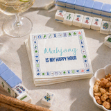 Maven Home Linen-Feel Cocktail Napkins, Mahjong Assorted Sayings - view 03