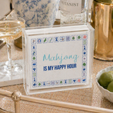 Maven Home Linen-Feel Cocktail Napkins, Mahjong Assorted Sayings - view 04