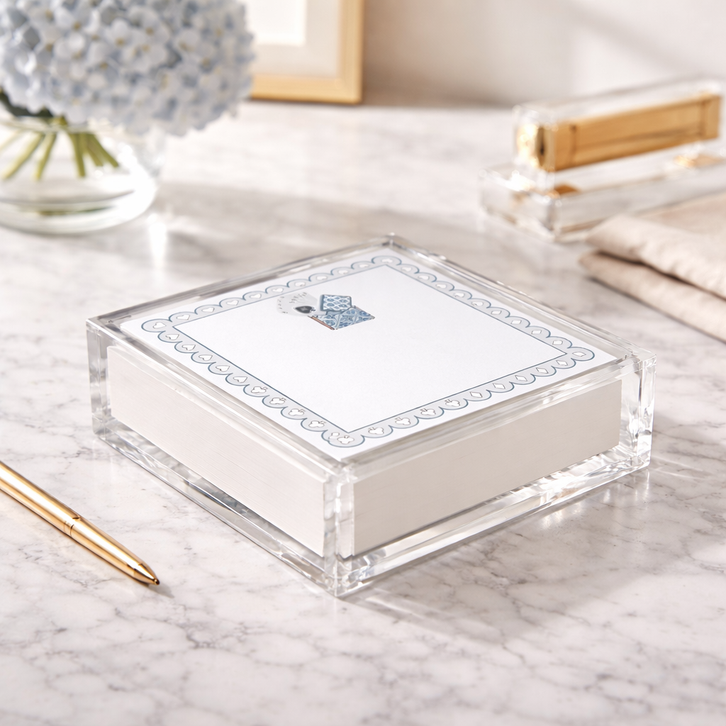 Maven Home Card Game acrylic notepad holder alternate view