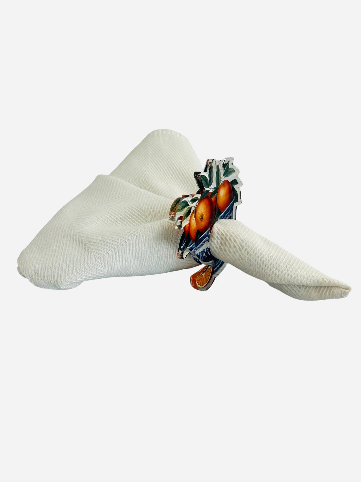 Mandarin acrylic napkin rings, set of 4