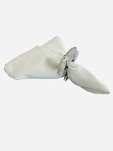 White Rose acrylic napkin rings, set of 4