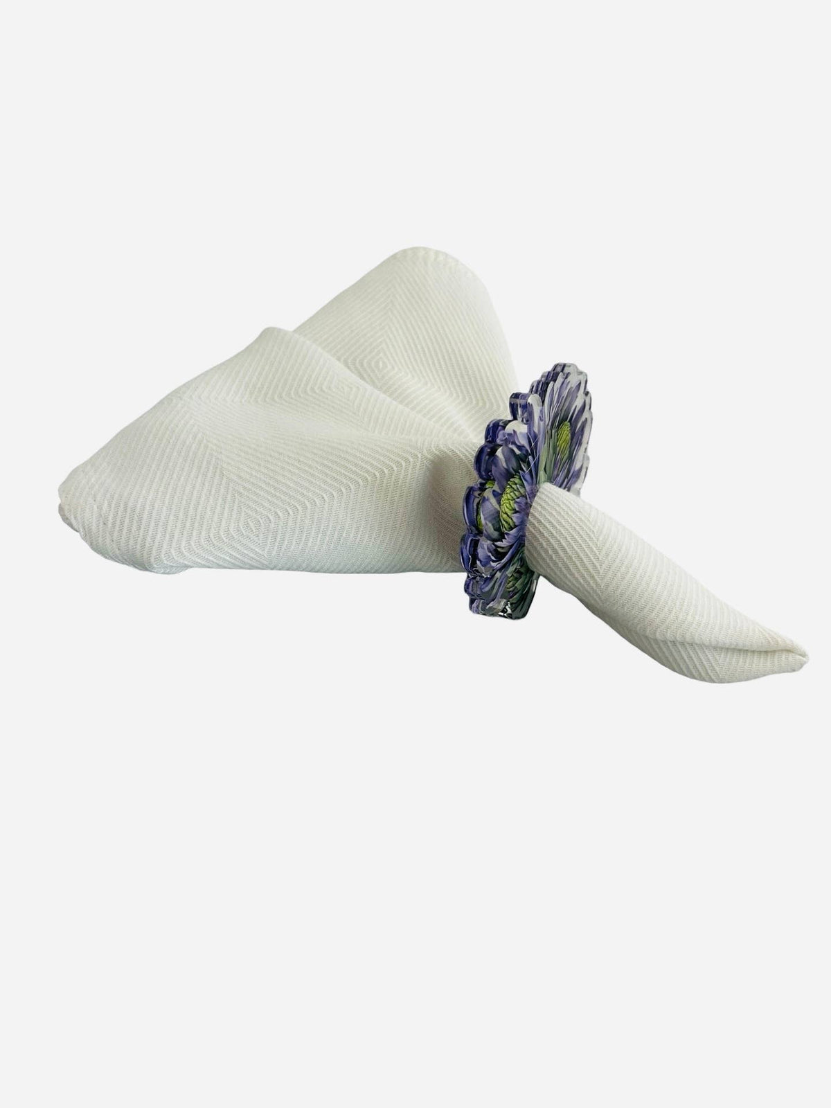 Artichoke acrylic napkin rings, set of 4