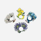 Artichoke acrylic napkin rings, set of 4