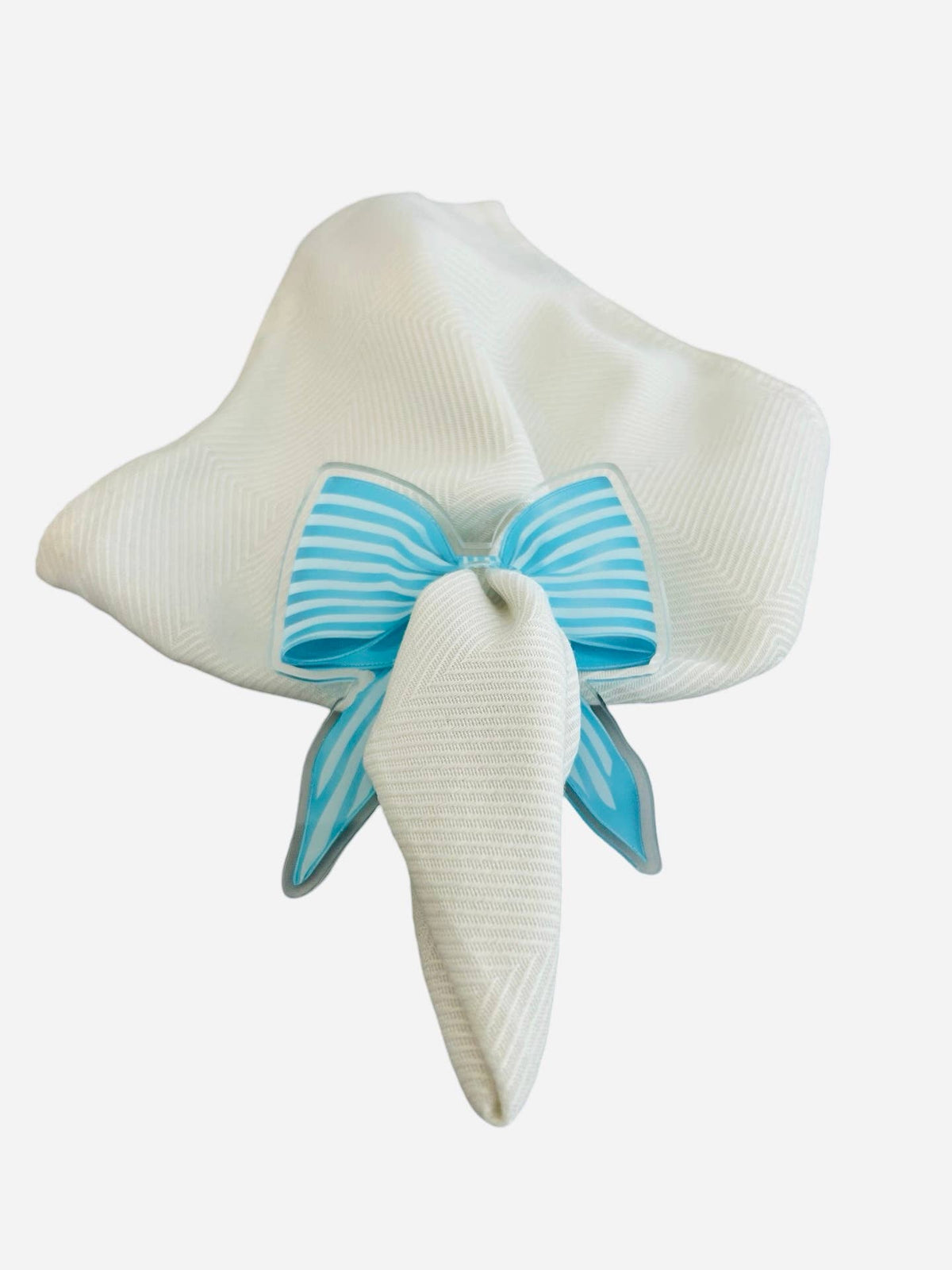 Blue Bow acrylic napkin rings, set of 4