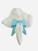 Blue Bow acrylic napkin rings, set of 4