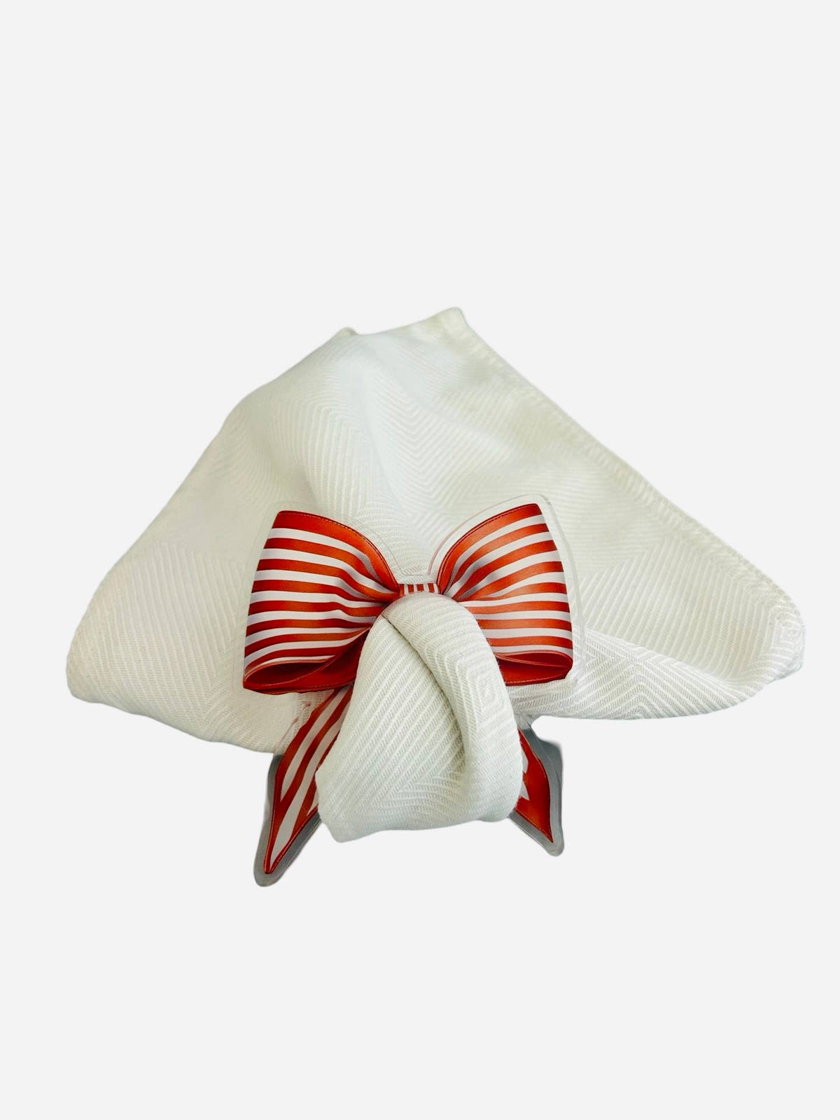 Orange Bow acrylic napkin rings, set of 4