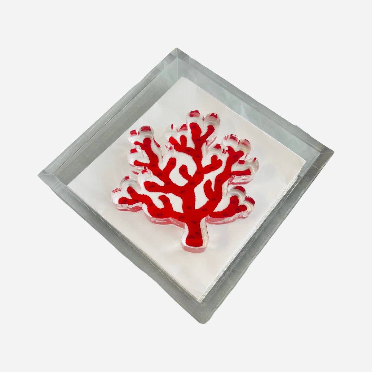 Maven Home Coral acrylic napkin weight alternate view