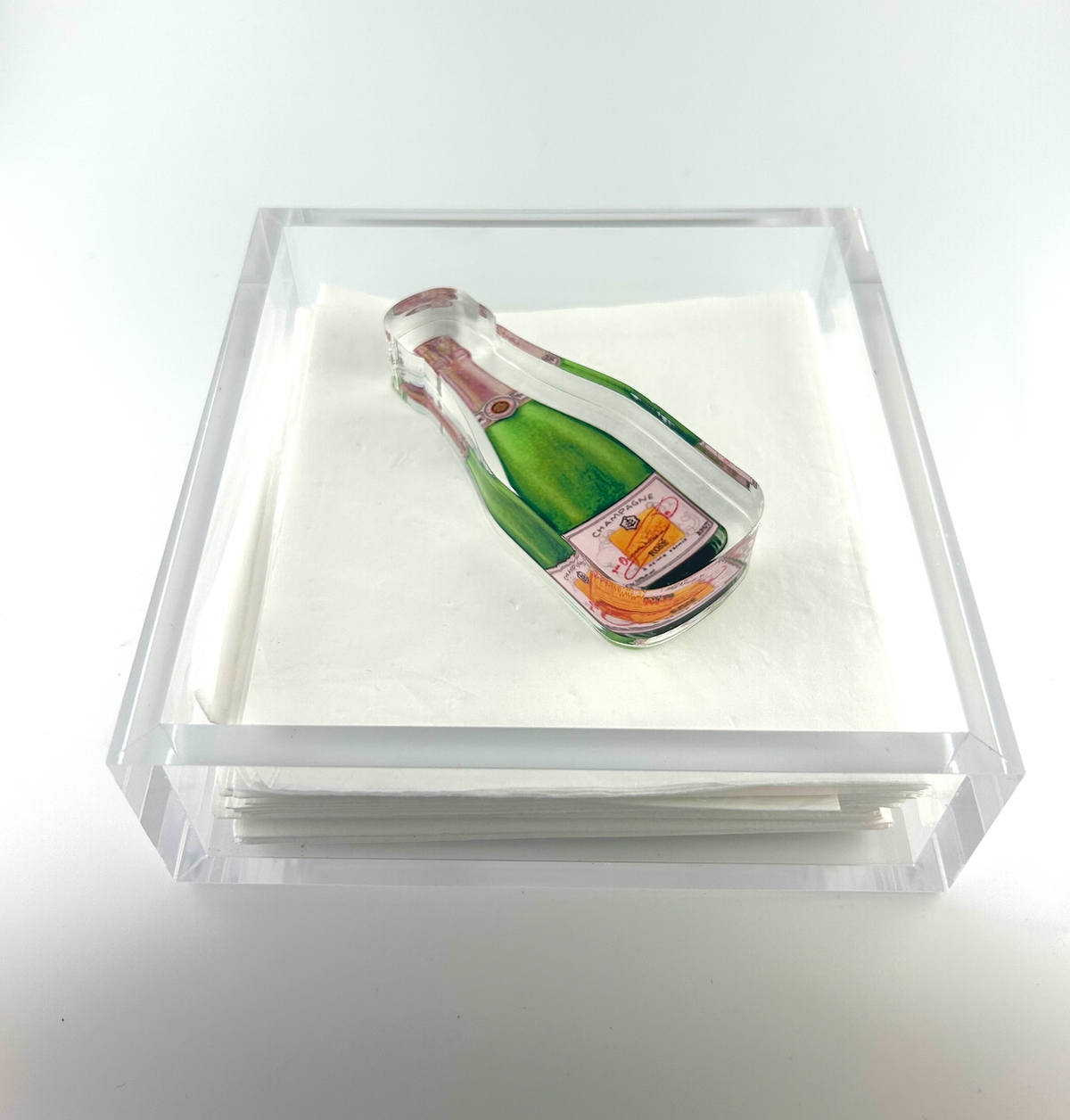 Maven Home Bubbles Champagne acrylic napkin weight - view 05