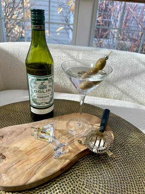 Martini acrylic napkin weight as home decor (view 9)