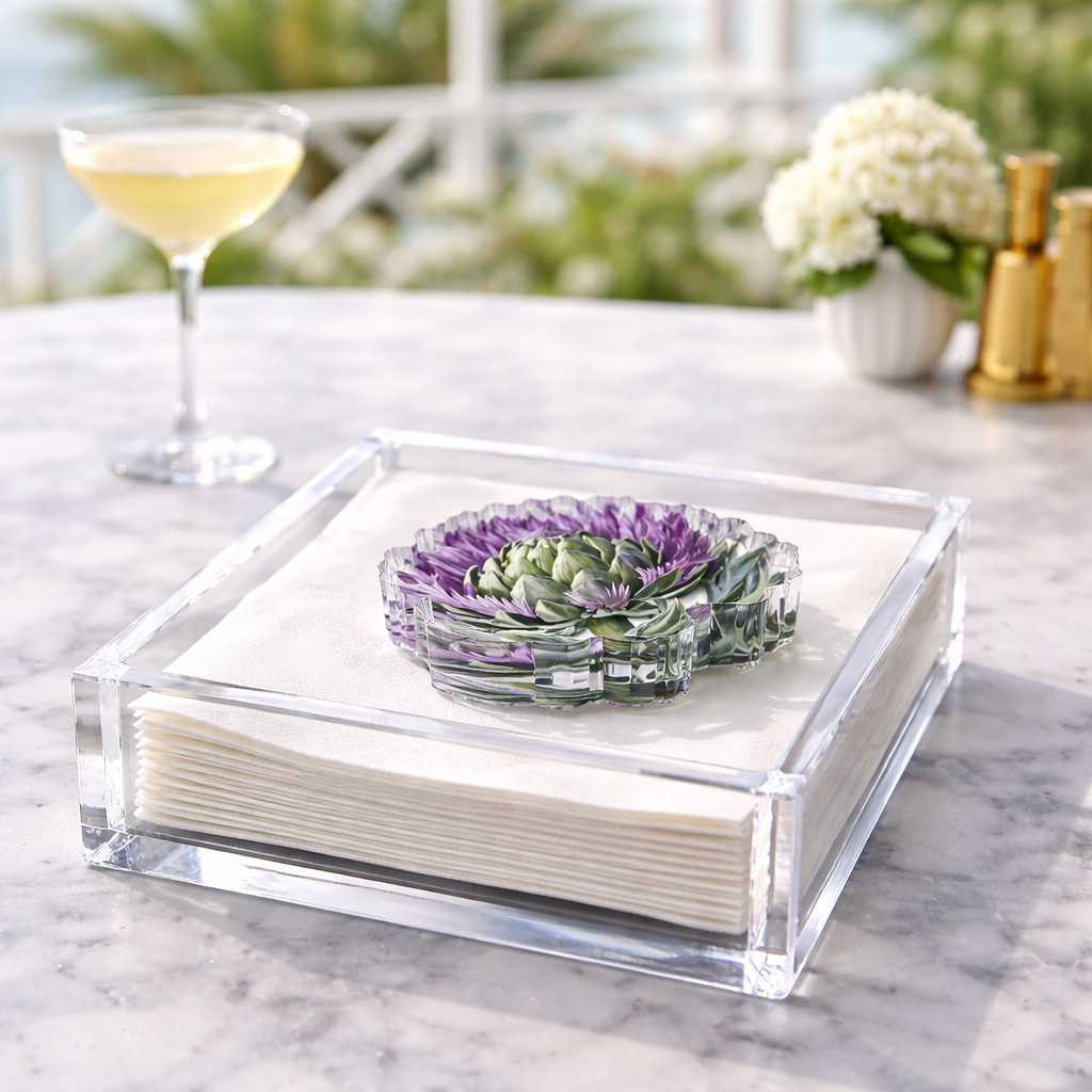 Maven Home Artichoke acrylic napkin weight