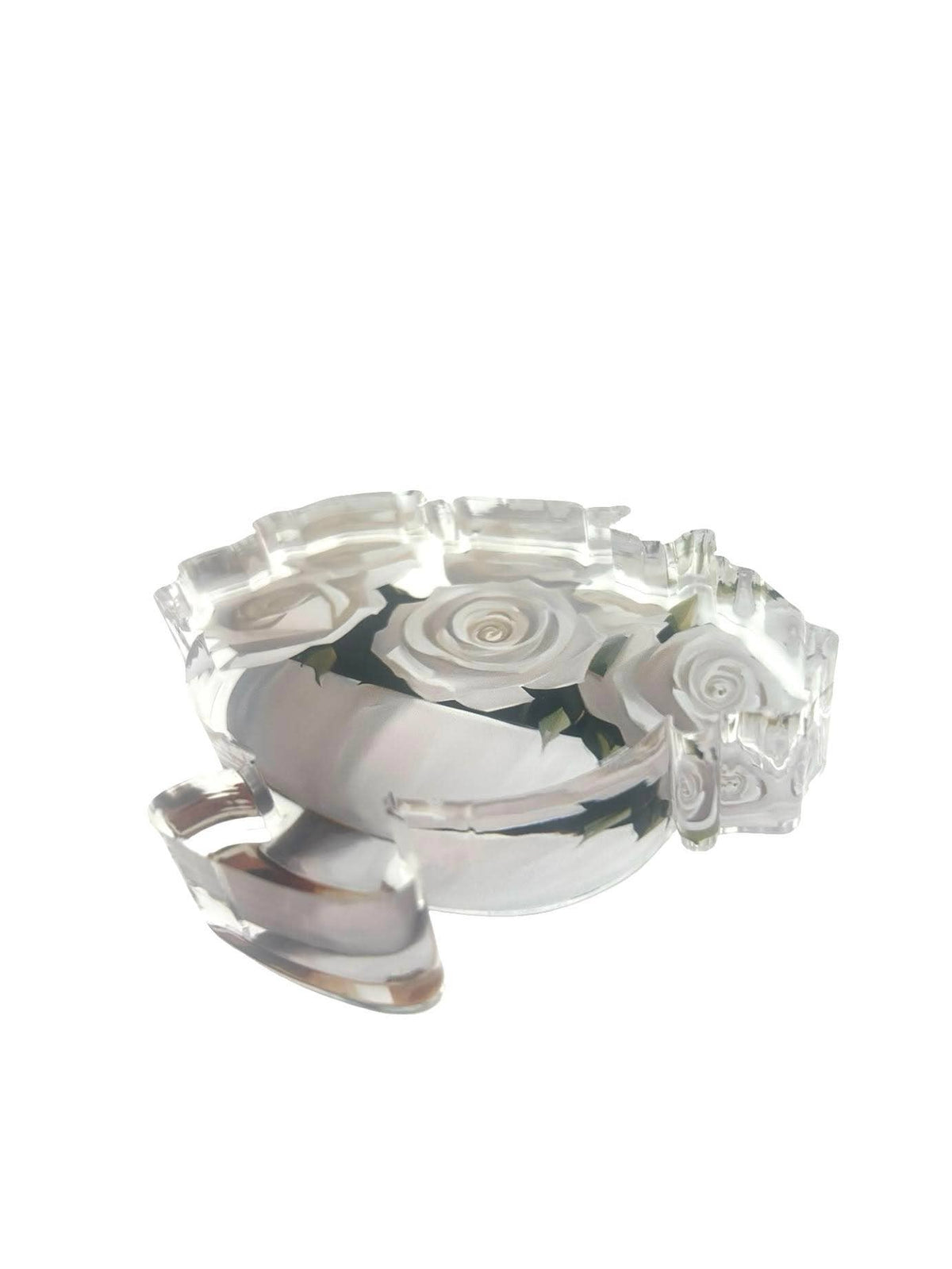 Maven Home White Roses acrylic napkin weight - view 04