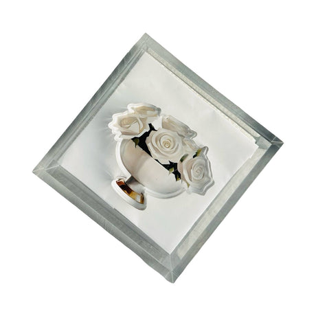 Maven Home White Roses acrylic napkin weight - view 05