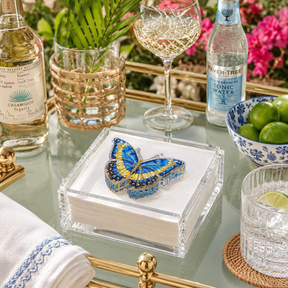 Maven Home Butterfly Blues acrylic napkin weight