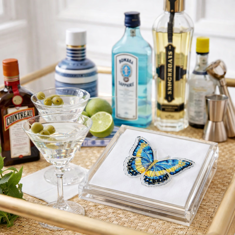 Maven Home Butterfly Blues acrylic napkin weight - view 04