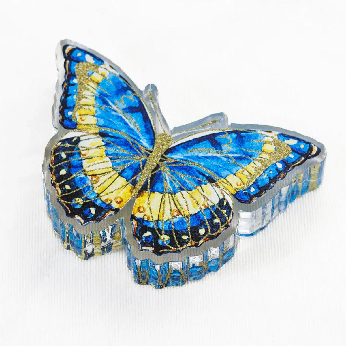 Maven Home Butterfly Blues acrylic napkin weight - view 06