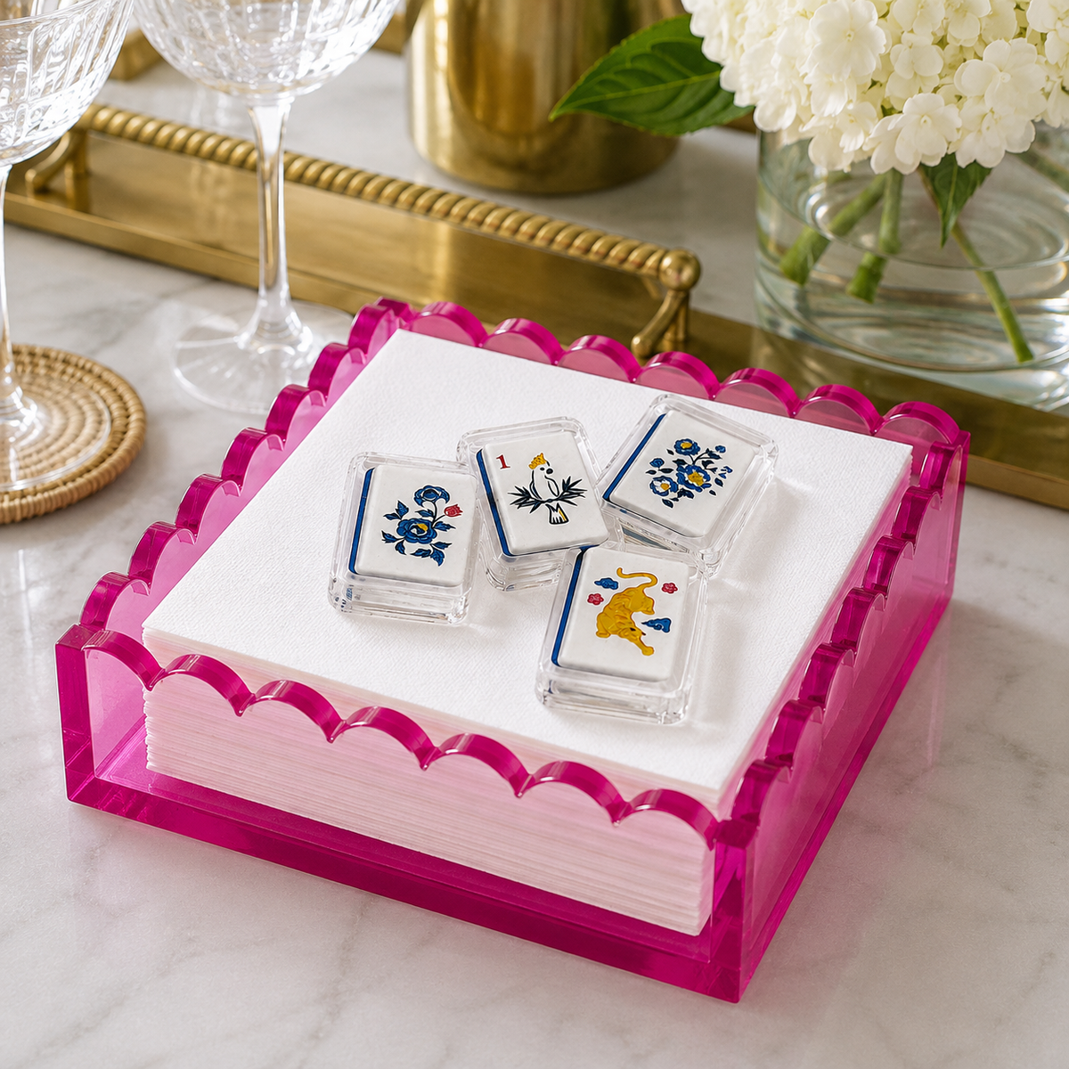 Maven Home Mahjong 2 acrylic napkin weight alternate view