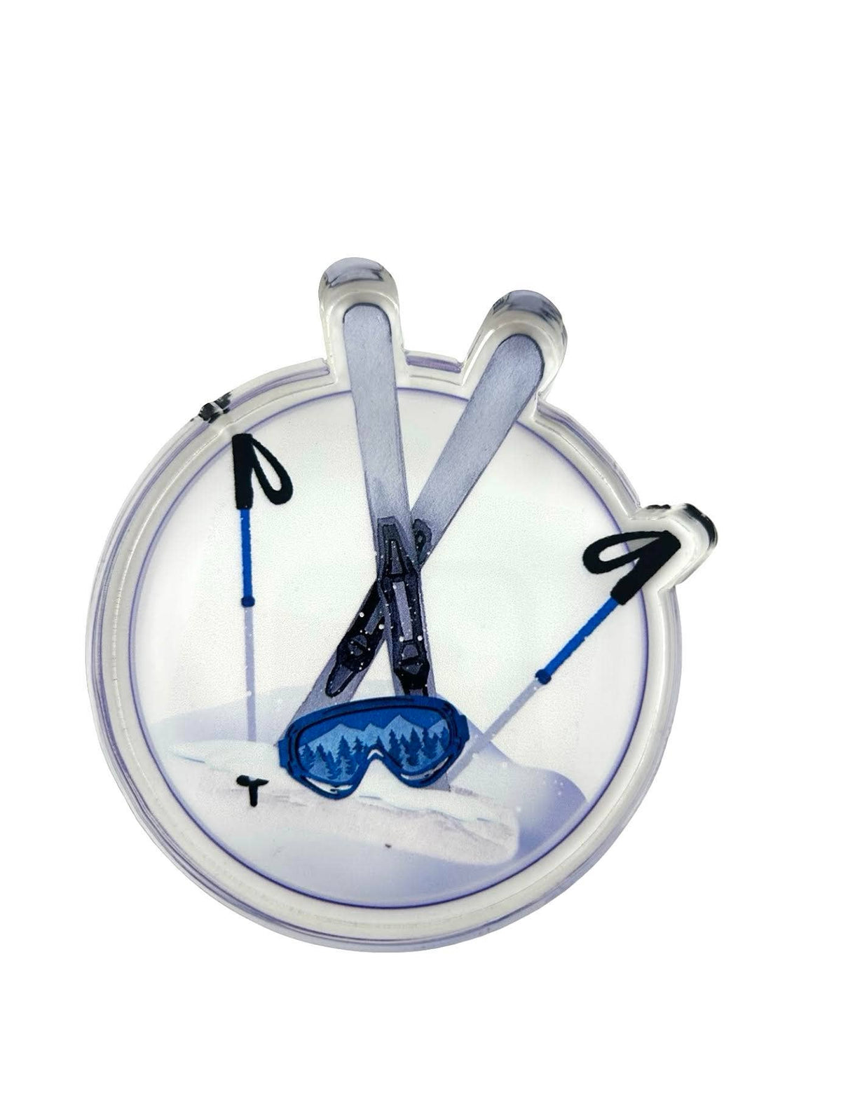 Acrylic Napkin Weight, Ski - alternate view