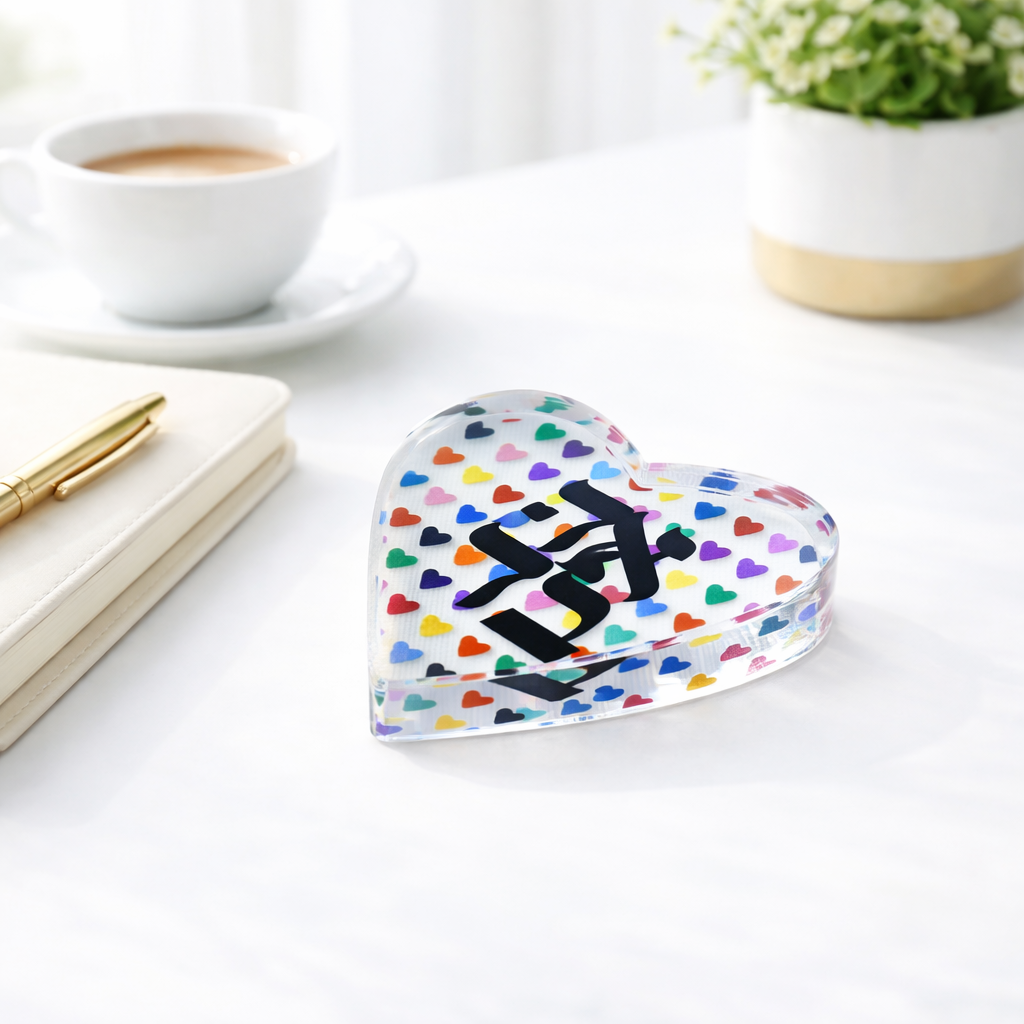 Maven Home Ahava Heart acrylic napkin weight
