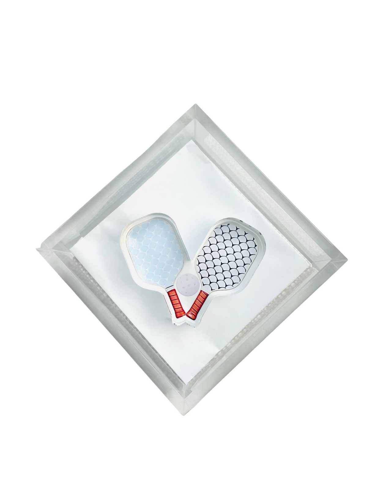 Acrylic Napkin Weight, Pickleball - alternate view