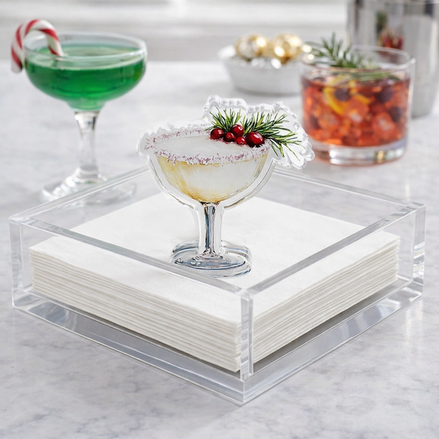 Maven Home Festive Cocktail acrylic napkin weight