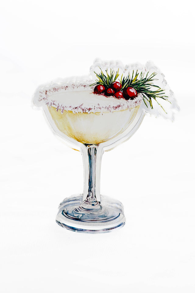 Festive Cocktail acrylic napkin weight, product photo