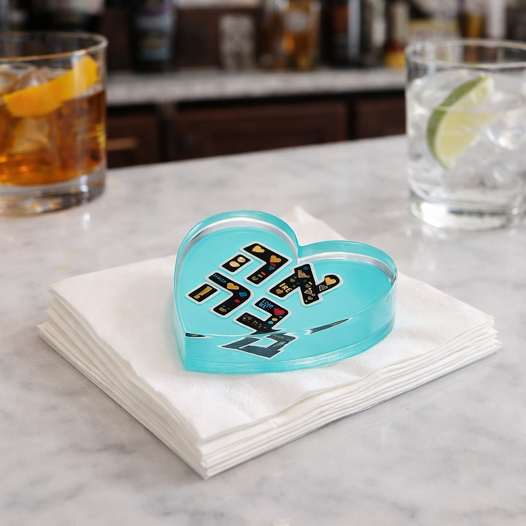 Maven Home Ahava Aqua acrylic napkin weight - view 03
