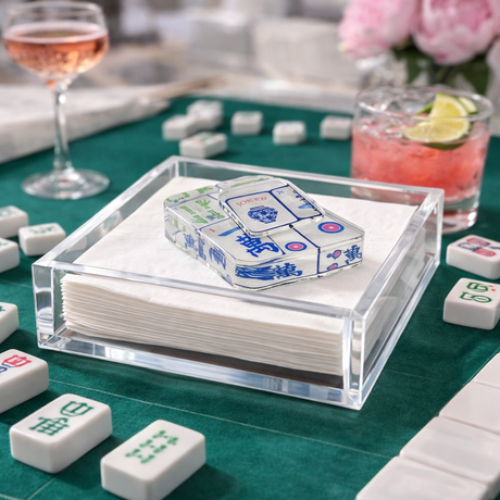 Acrylic Napkin Weight, Preppy Mahjong - alternate view