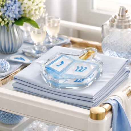 Maven Home Dreidel acrylic napkin weight
