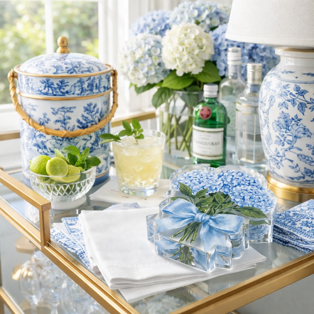 Maven Home Hydrangea acrylic napkin weight - view 03