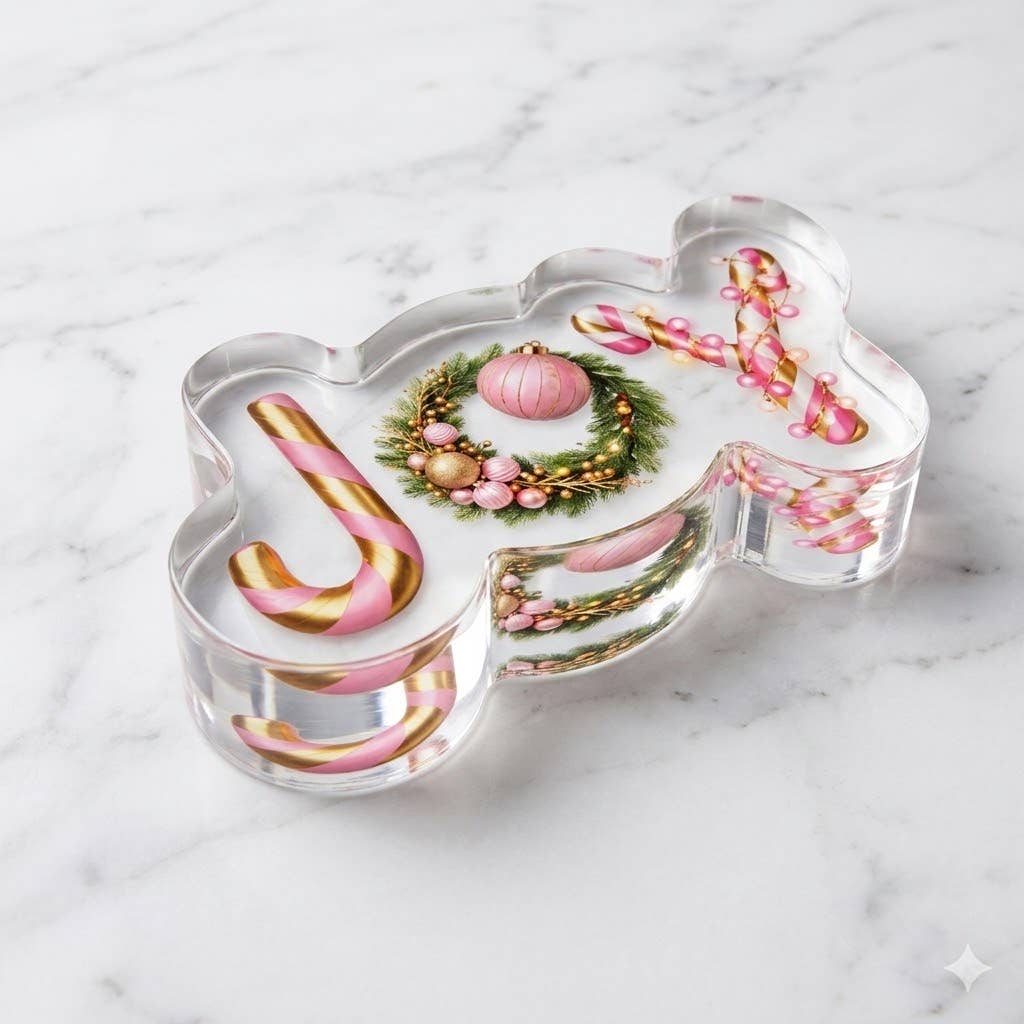Maven Home JOY acrylic napkin weight alternate view