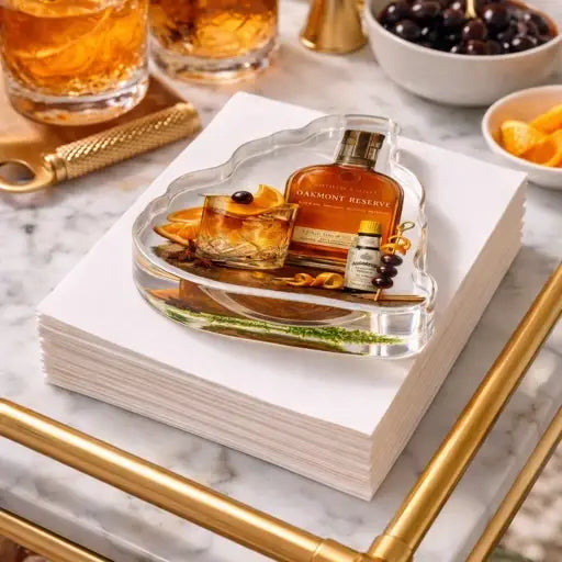 Acrylic Napkin Weight, Old Fashioned