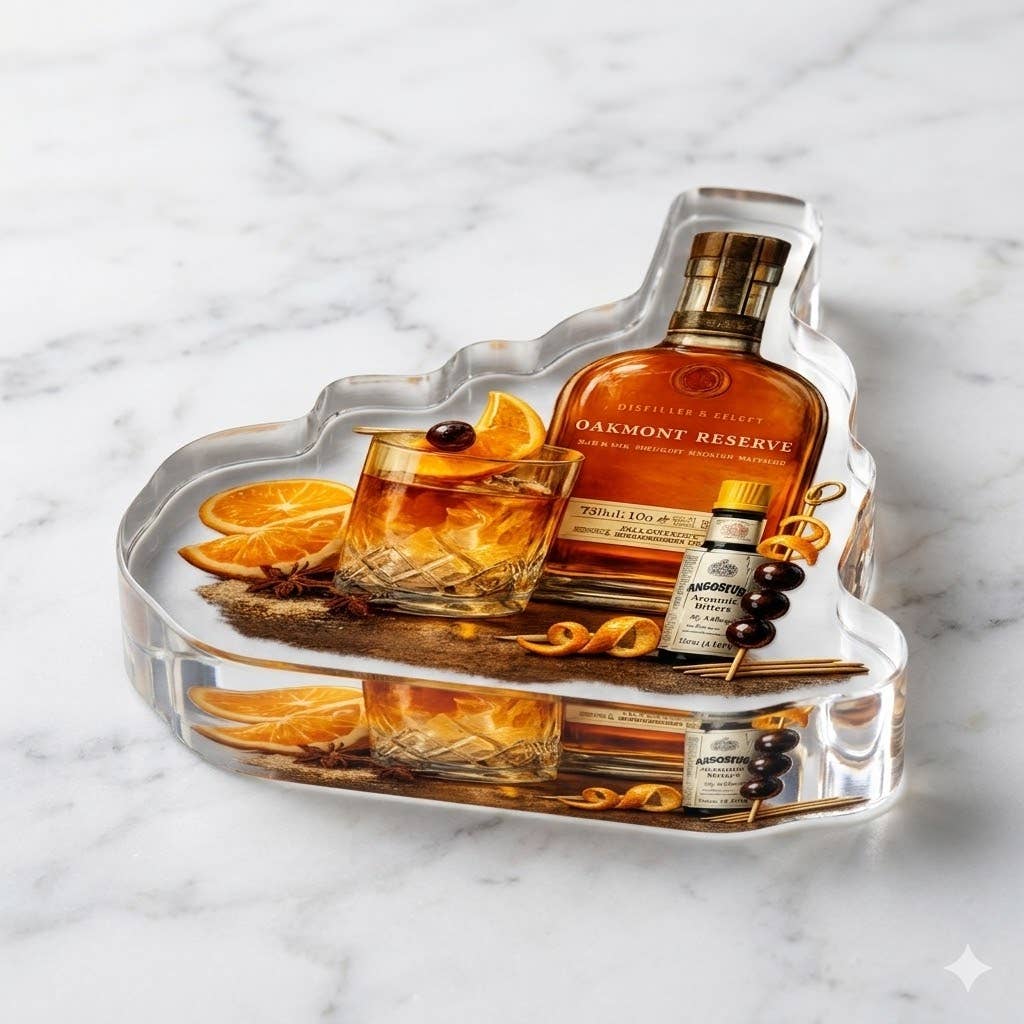 Acrylic Napkin Weight, Old Fashioned - alternate view