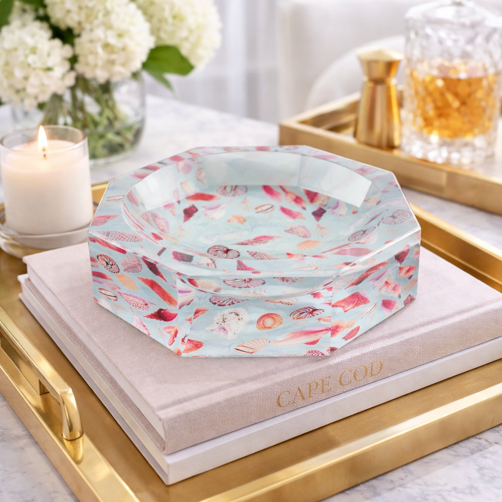 Octagonal Acrylic Accent Bowl, Sealife - alternate view
