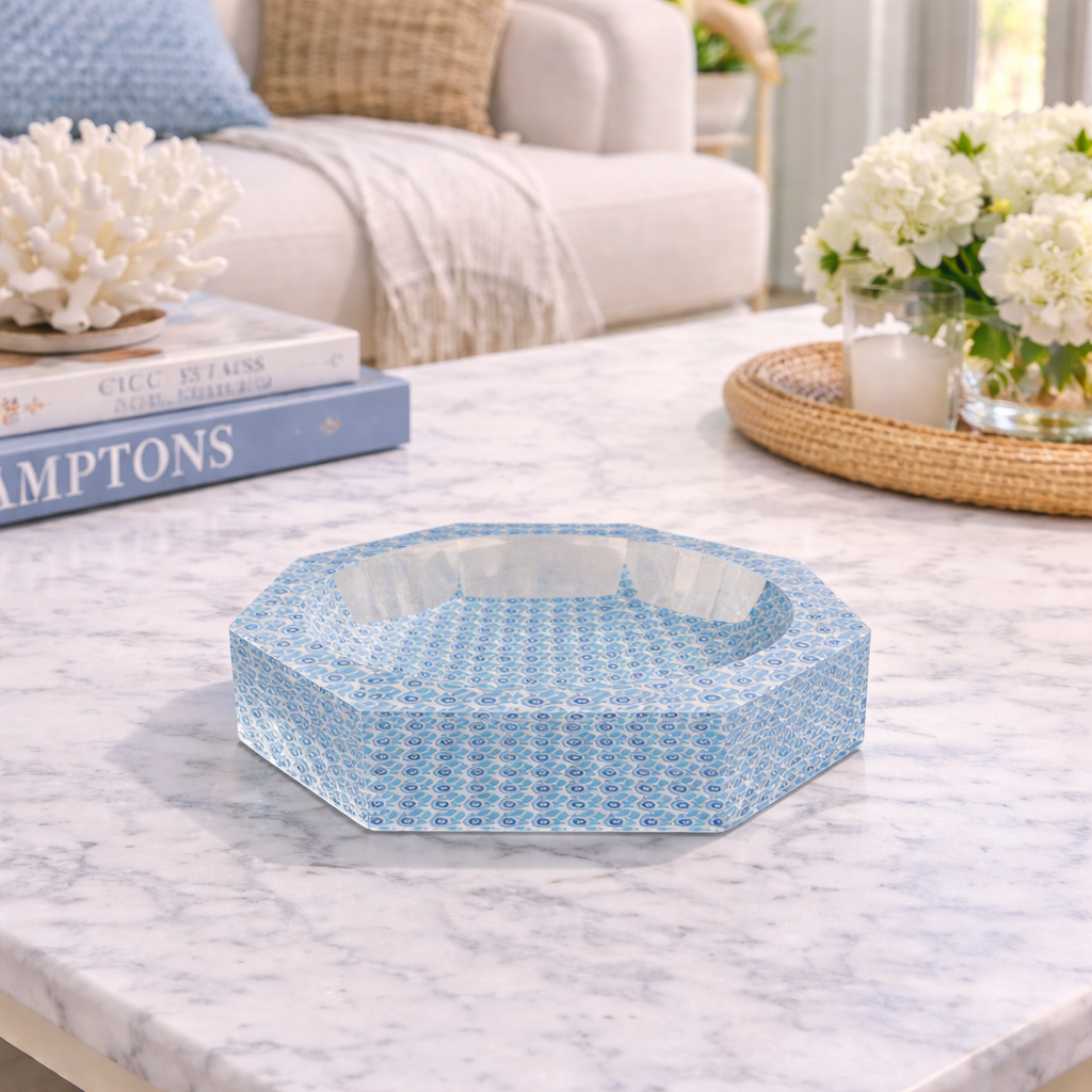 Octagonal Acrylic Accent Bowl, Hamsa Wallpaper - alternate view