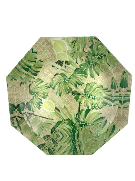 Octagonal Acrylic Accent Bowl, Palm Patch - alternate view