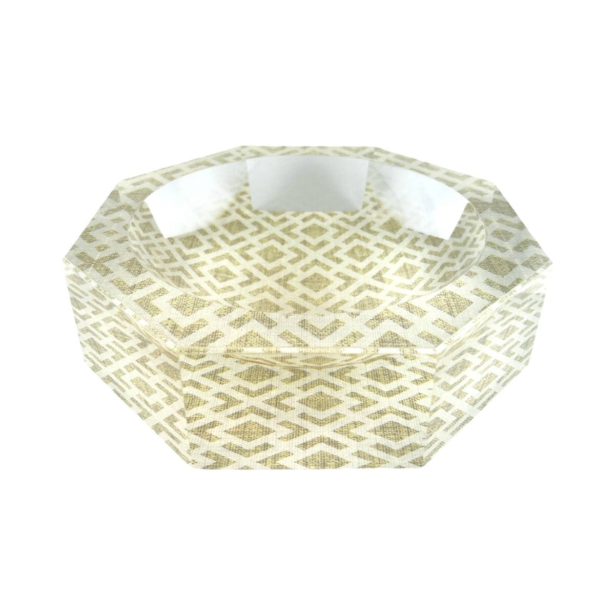 Octagonal Acrylic Accent Bowl, Woven - alternate view