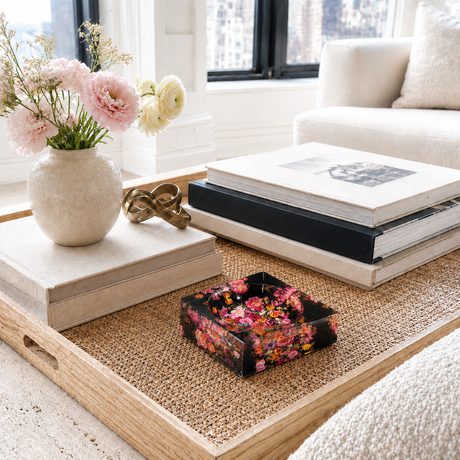Decorative Acrylic Bowl, Elegant Floral, Petit — photo 2