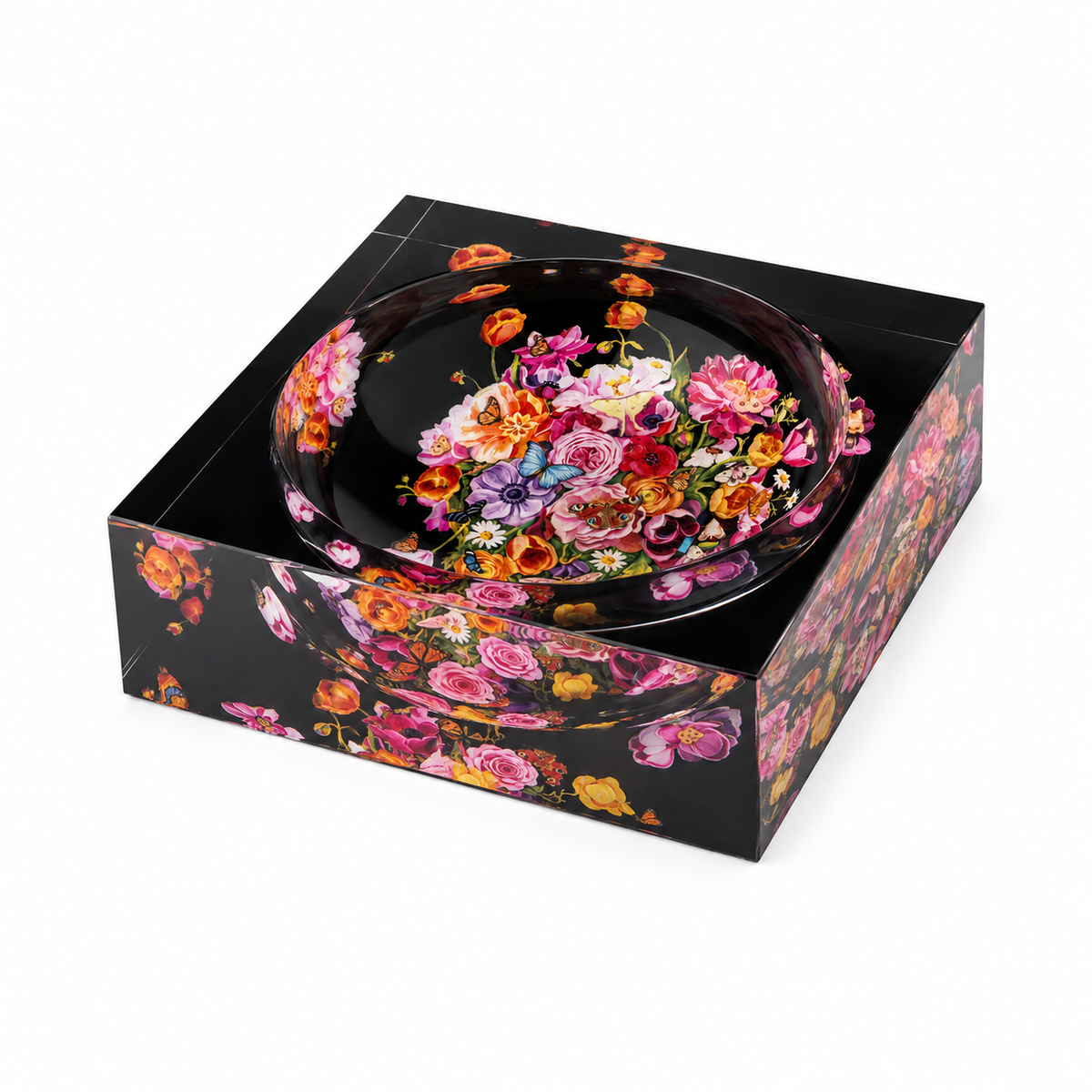 Decorative Acrylic Bowl, Elegant Floral, Petit — photo 4