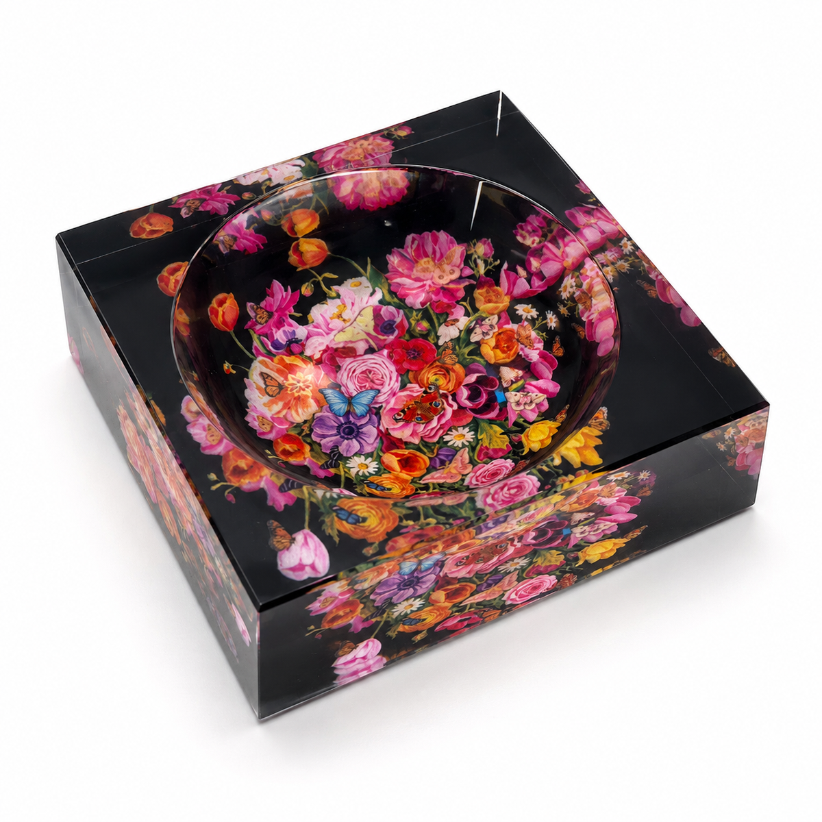 Decorative Acrylic Bowl, Elegant Floral, Petit — photo 6