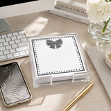 Maven Home Black Bow acrylic notepad holder alternate view