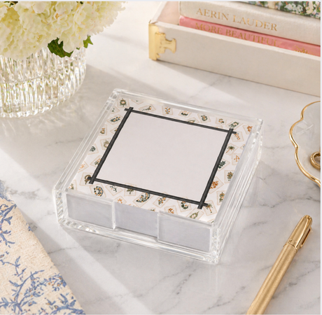 Maven Home Mahjong Bamboo Lotus acrylic notepad holder alternate view
