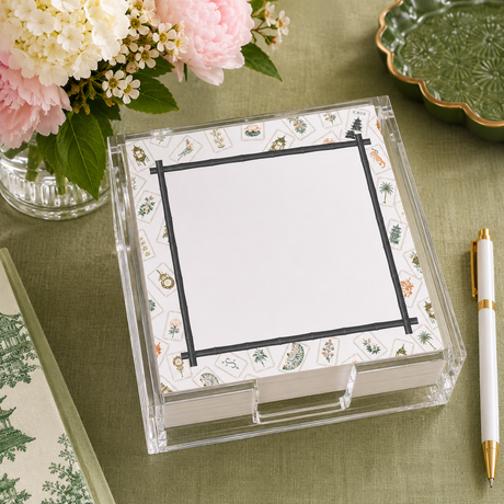 Maven Home Mahjong Bamboo Lotus acrylic notepad holder - view 04