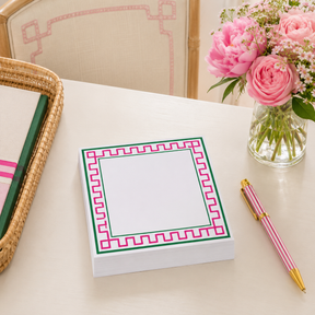 Maven Home Preppy Pink acrylic notepad holder