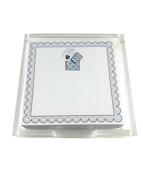 Maven Home Playing Cards acrylic notepad holder alternate view