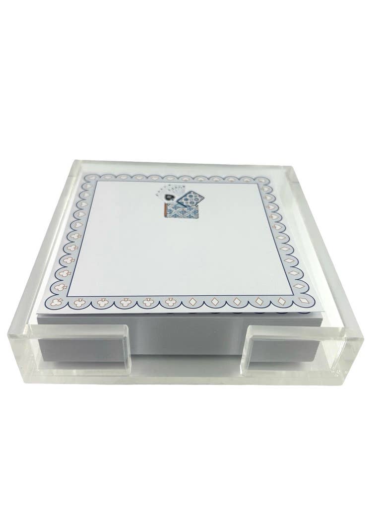 Maven Home Playing Cards acrylic notepad holder - view 03