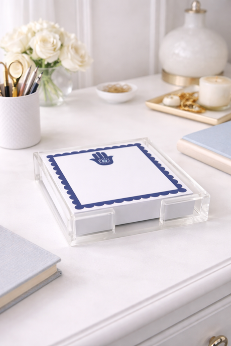 Maven Home Hamsa acrylic notepad holder