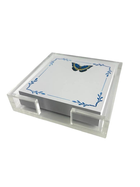 Maven Home Butterfly Blues acrylic notepad holder - view 04