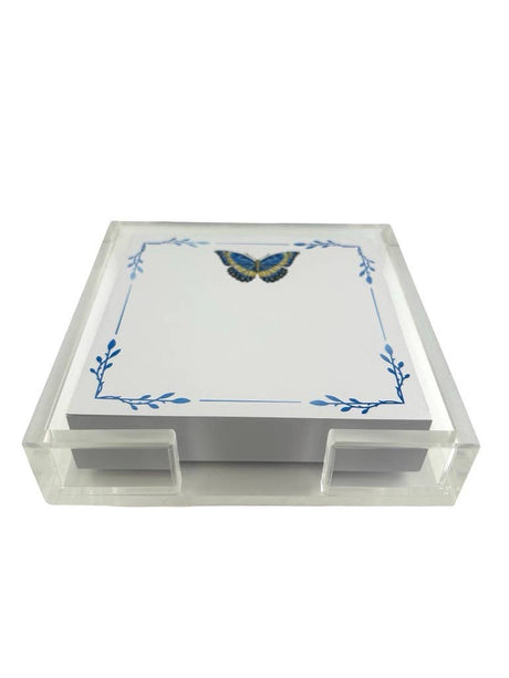 Maven Home Butterfly Blues acrylic notepad holder - view 05